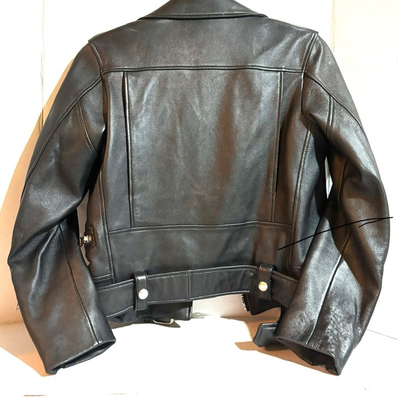 Acne Studies black moto riders jacket size US 32 - Picture 2 of 9